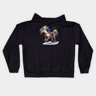 Colorful Fjord Horse Artwork 20 Kids Hoodie